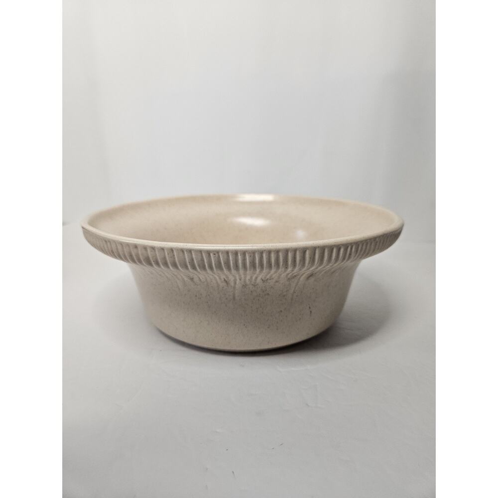 Vintage McCoy Pottery Tan Speckled Serving Bowl #593 Made in USA Cali Original